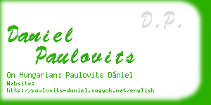 daniel paulovits business card